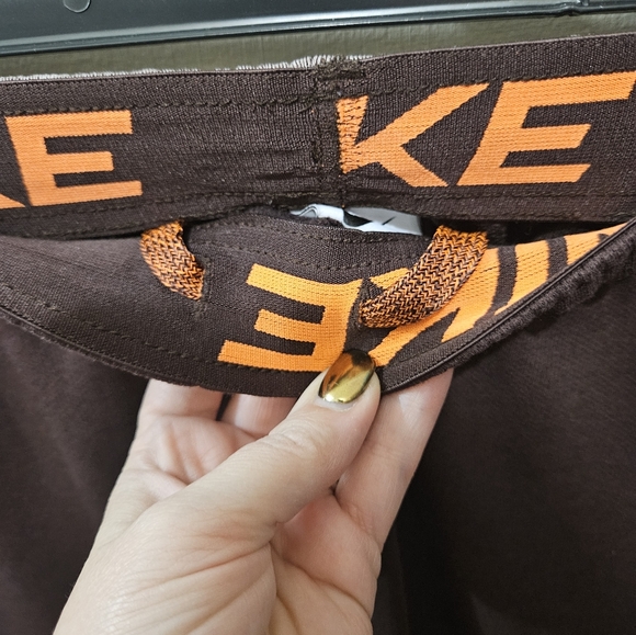 Nike Men's Thermafit Brown Logo Pull On Elastic Waist Athletic Sweatpants Large - Picture 9 of 11